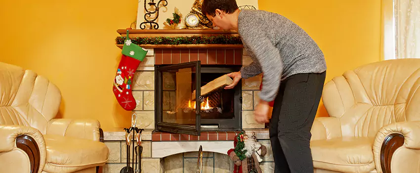 Rusted Metal Fireplace Restoration in Winchester, Nevada